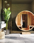 Barrel Sauna - ClassicRound with Porch, 6 Person