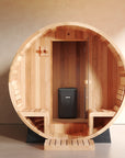 Barrel Sauna - ClassicRound with Porch, 6 Person