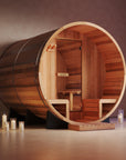 Barrel Sauna - ClassicRound with Porch, 6 Person