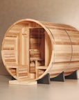 Barrel Sauna - ClassicRound with Porch, 6 Person