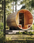 Barrel Sauna - ClassicRound with Porch, 6 Person