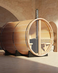 Barrel Sauna - PanoramaView with Porch, 6 Person