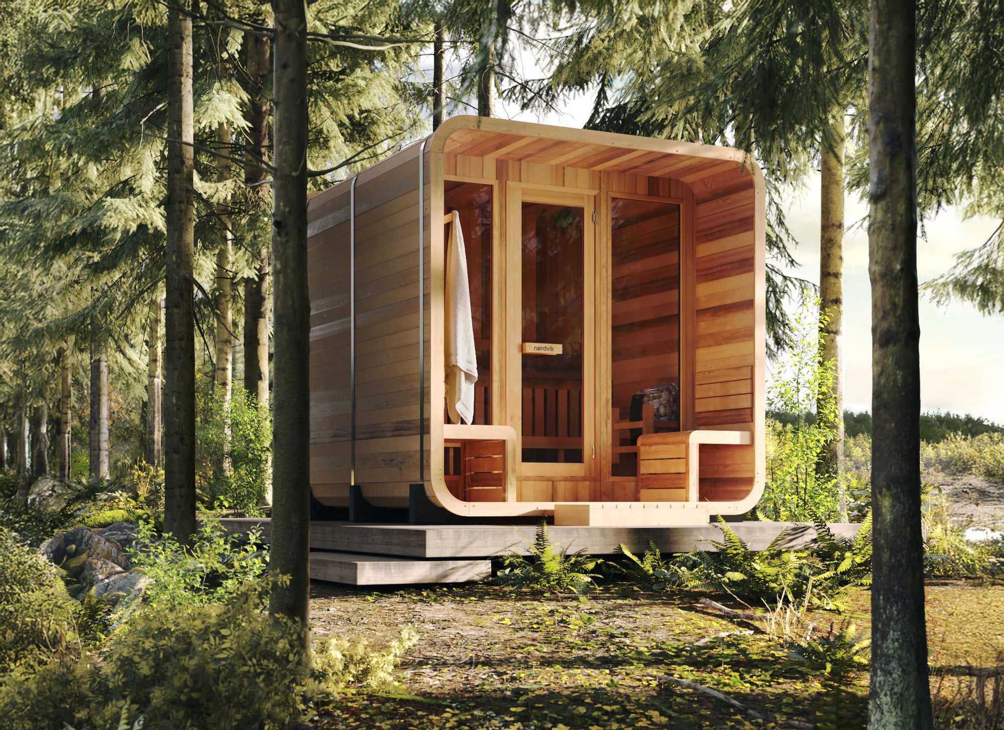 Cube Sauna - FamilyCube with porch, 6 Person