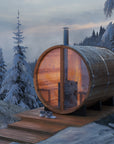 Barrel Sauna - PanoramaView with Porch, 6 Person